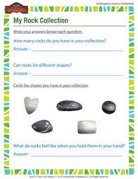 Check out this set of printable weather worksheets that kids will enjoy while learning about the weather. My Rock Collection Kindergarten Kids Science Worksheets Sod