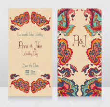 Indian wedding caricature save the date cards and magnets. Template For Wedding Invitation In Indian Style Traditional Royalty Free Cliparts Vectors And Stock Illustration Image 88969921