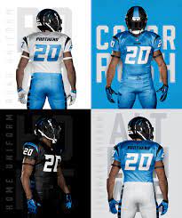 As you watched the panthers take on the bears in thursday night's preseason opener, you may have noticed something different about carolina's uniforms. Carolina Panthers Rebrand Concept On Behance