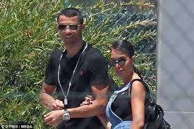 Cristiano Ronaldo Jets Off With Girlfriend Georgina Rodriguez From Malaga Airport Daily Mail Online