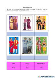Di malaysia terdapat pelbagai jenis kaum seperti kaum melayu. Kaum Di Malaysia Interactive Worksheet