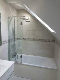 For most ceilings, i go white. Bath Shower Screen With Sloping Ceiling Sloped Ceiling Bathroom Bathroom Shower Doors Wet Room Shower