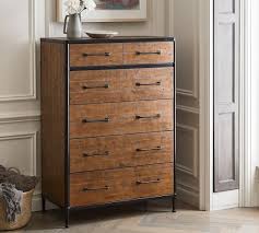 Juno Reclaimed Wood 6 Drawer Tall Dresser Pottery Barn In 2020 Tall Dresser 6 Drawer Tall Dresser Wooden Bedroom Furniture
