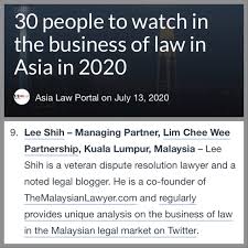Understand your labour in malaysia. Asia Law Portal S 30 People To Watch In The Business Of Law In Asia 2020