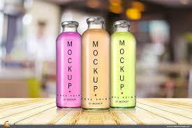 Download Now Showcase Your Logo Designs In A More Professional Way Using These Psd Free Aloe Fruit Juice Mini Bottles Psd Mocku Mockup Free Psd Mini Bottles Free Mockup