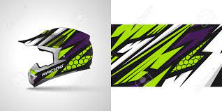Unsafe helmets are noticeably smaller in diameter and thinner than ones meeting the dot standard. Racing Helmet Wrap Decal And Vinyl Sticker Design Illustration Royalty Free Cliparts Vectors And Stock Illustration Image 146279732