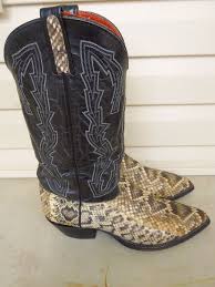 Black And White Snakeskin Cowboy Boots Diamondback Rattle Snakeskin Western Cowboy Boots 10d Rattlesnake J Chisholm Cowboy Boots Western Cowboy Boots Boots