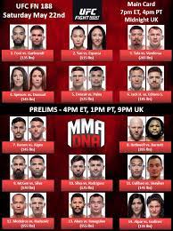 Jared watch ufc fight night: Bout Order Date And Times For Ufc Fight Night Font Vs Garbrandt Mma