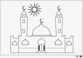Mewarnai gambar masjid untuk anak sd. 15 Contoh Mewarnai Gambar Masjid Beragam Desain Broonet