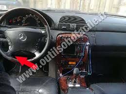 Obd2 Connector Location In Mercedes Cl Class 215 1999 2002 Outils Obd Facile