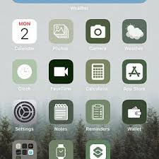 Ios 14 Icons App Covers 200 Unique Icons Boho Aesthetic Iphone Digital File Forrest Green Nature App Icons With Widgets And Background App Icon App Covers App