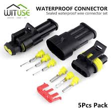 5 Sets Waterproof Electrical Wire Connector 1 2 3 4 5 6 Pins Way Mototcycle Car Auto Sealed Plug I Electrical Wire Connectors Wire Connectors Electrical Cables
