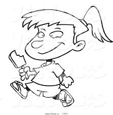New users enjoy 60% off. Vector Of A Cartoon Girl Eating A Refreshing Popsicle Coloring Page Outline By Toonaday 17571
