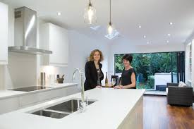 Narrow butler's pantry with huge storage on one side. Manchester Case Studies Pride Road Architects