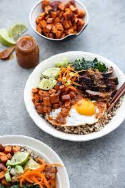 Korean Beef Bibimbap Bowl Recipe With Spicy Tomatillo Sauce Recipe Bowls Recipe Bibimbap Bowl Bibimbap Recipe