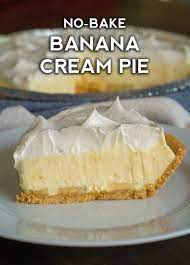 No-bake Banana Cream Pie Banana Cream Pie Banana Cheesecake Easy Banana Cream Pie