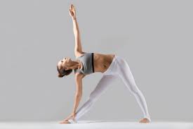 Extended Triangle Pose For Flexibility Cool Yoga Poses Yoga Poses Yoga For Stress Relief