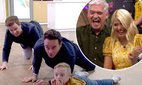 Ant mcpartlin is said to be besotted with declan donnelly and ali astall's baby daughter isla after becoming the first of their famous pals to meet their newborn. Ant And Dec Forced To Playfully Pull A Child Across The Floor Daily Mail Online