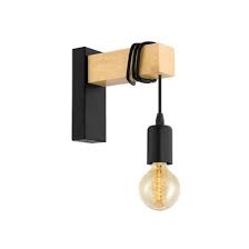 Townshend Applique Murale Bois Et Acier Noir H21 Cm Applique Murale Bois Parement Mural Et Applique Murale Noire