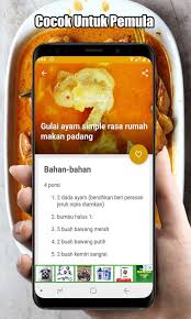1 ekor ayam jantan, potong 4 bagian 2 sdm air jeruk nipis 2 sdm minyak sayur 750 ml santan 250 ml santan kental 2 lembar daun jeruk purut 1 lembar daun. Resep Gulai Ayam Padang Fur Android Apk Herunterladen