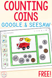 counting coins money activity for google slides and seesaw