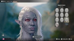 Character Customization Options in Baldur's Gate III, Specifically Scar 8