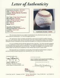 A certificate of authenticity will be a document to show if the collector ever chooses to resell a piece or get it appraised. Jsa