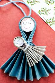 Mary And Baby Jesus Paper Ornament For Kids Christmas Ornament Crafts Christmas Crafts Christmas Crafts Diy
