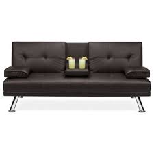 European design with click on clack sofa bed with split seat back again. Stephens Faux Leather Convertible Futon Chair Contemporary Futons By Abbyson Living Houzz