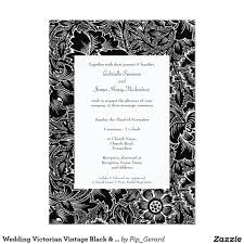 Black And White Invitation Design Wedding Victorian Vintage Black White Invitation Victorian Wedding Invitations Damask Invitations Wedding Invitation Design