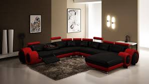 Red can be used as an accent color, or you can make it the star of the show by using red furniture and painting your walls red. 4084 Modern Black And Red Sectional Sofa