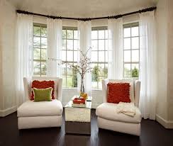 This one is another example of simple curtain window ideas that can make the room more stylish. 17 Best Ideas About Bay Window Curtains On Pinterest Bay Window Window Treatments Living Room Living Room Window Decor Living Room Windows