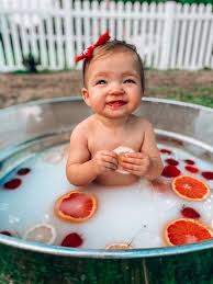 Fill that up with water first then add milk to it. How To Create A Milk Bath Photo For Baby Hello Quadruplets
