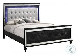 Featuring a lighted and upholstered headboard, the valentino collection is brimming with features. Valentino Black Upholstered Panel Bedroom Set From New Classic Coleman Furniture