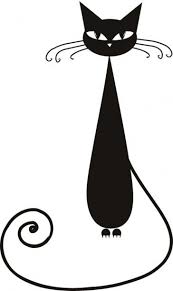 Black And White Siamese Cat Drawing Black Cat House Cats Wall Sticker Black Cat Art Cat Art Cat Painting