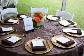 The dinner plate is positioned in the center of the place setting and everything else is placed around it. Show Me Your Table Place Settings For A Buffet Dinner Wedding Buffet Chargers Fold Napkin Folds Napkins Place Sett Wedding Buffet Menu Wedding Buffet Buffet
