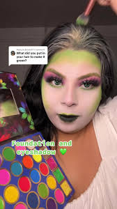 Green Hair with Eyeshadow