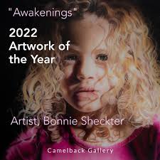 Congratulations to artist Bonnie Sheckter! Bonnie's artwork "Awakenings"  has received the 2022 Artwork of the Year award. Learn more about the  process, what artwork is entered and how "Awakenings" was selected for