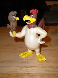 Looney Tunes Foghorn Leghorn & Chicken Hawk PVC Applause Figure Warner Bros  RARE