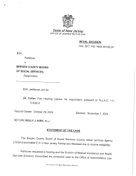CSSA)) terminated E.H.'s New Jersey FamilyCare Medicaid due to income  ineligMty~J
