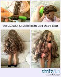 Pin Curling An American Girl Doll S Hair American Girl Doll Hairstyles American Girl Doll Hair Care American Girl Hairstyles