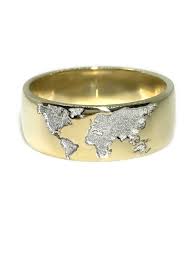 Black And Gold Ring Unique 14k Gold Ring With World Map Custom Made Ring Etsy Black Gold Ring Black Gold Jewelry Silver Wedding Bands