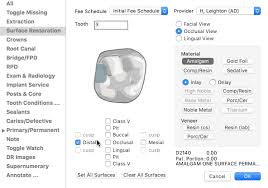 Charting Menu Surface Restoration Macpractice Helpdesk