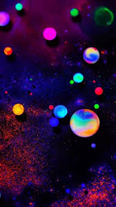 Glow In The Dark Balls Dark Phone Wallpapers Bubbles Wallpaper Abstract Iphone Wallpaper