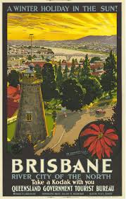 A Winter Holiday In The Sun Brisbane River City Of The North Take A Kodak With You Tourism Poster Vintage Travel Posters Travel Posters