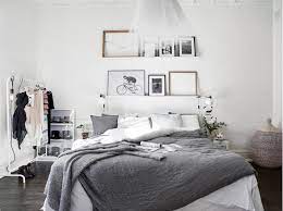 A kitchen in a white, gray and navy blue color scheme and hardwood floors. Ary And White Rooms Tumblr Vtwctr