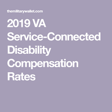 2019 va service connected disability compensation rates