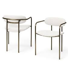 Orren Ellis Stebrook Upholstered Dining Chair White Dining Chairs Dining Chairs Upholstered Dining Chairs