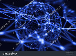 Abstract Technology Neural Network And Sphere Geometry Orb And Polygonal Lines And Dots Futuristic Technology D In 2020 Futuristic Technology Line Dot 3d Rendering