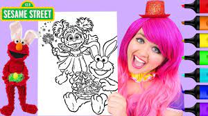 Search through 623,989 free printable colorings at getcolorings. Coloring Easter Elmo Abby Sesame Street Coloring Page Prismacolor Markers Kimmi The Clown Youtube